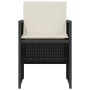 Tisch und Stühle mit Kissen, 3 Stück, schwarzes synthetisches Rattan von , Gartensets - Ref: Foro24-365068, Preis: 187,39 €, ...