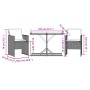 Table and chairs with cushions 3 pieces black synthetic rattan by , Garden sets - Ref: Foro24-365063, Price: 164,56 €, Discou...
