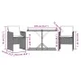 Table and chairs with cushions 3 pieces black synthetic rattan by , Garden sets - Ref: Foro24-365063, Price: 161,75 €, Discou...