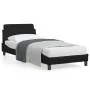 Bed frame with headboard black synthetic leather 90x200 cm by , Beds and slatted bases - Ref: Foro24-373118, Price: 110,23 €,...