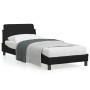 Estructura de cama con cabecero cuero sintético negro 90x200 cm de , Camas y somieres - Ref: Foro24-373118, Precio: 111,26 €,...