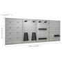 Wandklammerbretter 4 Stück Stahl 40x58 cm von vidaXL, Werkzeugorganisation und -lagerung - Ref: Foro24-145352, Preis: 78,44 €...