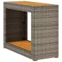 Garden side table with gray PE rattan wood top 100x40x75 cm by , Garden tables - Ref: Foro24-366307, Price: 113,89 €, Discoun...