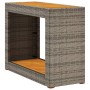 Garten-Beistelltisch mit grauer PE-Rattanholzplatte 100x40x75 cm von , Gartentische - Ref: Foro24-366307, Preis: 99,50 €, Rab...