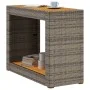 Garden side table with gray PE rattan wood top 100x40x75 cm by , Garden tables - Ref: Foro24-366307, Price: 113,89 €, Discoun...