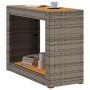 Garten-Beistelltisch mit grauer PE-Rattanholzplatte 100x40x75 cm von , Gartentische - Ref: Foro24-366307, Preis: 99,50 €, Rab...