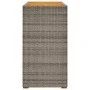 Garden side table with gray PE rattan wood top 100x40x75 cm by , Garden tables - Ref: Foro24-366307, Price: 113,89 €, Discoun...