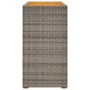 Garten-Beistelltisch mit grauer PE-Rattanholzplatte 100x40x75 cm von , Gartentische - Ref: Foro24-366307, Preis: 99,50 €, Rab...