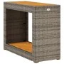 Garden side table with gray PE rattan wood top 100x40x75 cm by , Garden tables - Ref: Foro24-366307, Price: 113,89 €, Discoun...