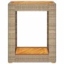 Garden side table with beige PE rattan wood top 60x40x75 cm by , Garden tables - Ref: Foro24-366305, Price: 85,61 €, Discount: %