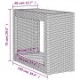 Garden side table with gray PE rattan wood top 100x40x75 cm by , Garden tables - Ref: Foro24-366307, Price: 113,89 €, Discoun...