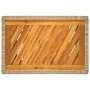 Mesa auxiliar jardín tapa madera ratán PE beige 60x40x75 cm de , Mesas de jardín - Ref: Foro24-366305, Precio: 84,85 €, Descu...