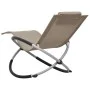 Taupe gray steel children's lounger by vidaXL, Loungers - Ref: Foro24-47795, Price: 76,39 €, Discount: %