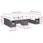11-piece garden sofa set and black synthetic rattan cushions by , Modular outdoor sofas - Ref: Foro24-3224732, Price: 683,02 ...