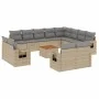 Garden sofa set with cushions 13 pieces beige synthetic rattan by , Modular outdoor sofas - Ref: Foro24-3224834, Price: 895,8...