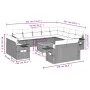 Gartensofa-Set mit Kissen, 13-teilig, beiges synthetisches Rattan von , Modulare Sofas für den Außenbereich - Ref: Foro24-322...
