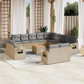 14-piece garden sofa set with beige synthetic rattan cushions by , Modular outdoor sofas - Ref: Foro24-3224841, Price: 934,20...