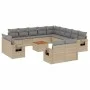 14-piece garden sofa set with beige synthetic rattan cushions by , Modular outdoor sofas - Ref: Foro24-3224841, Price: 934,20...