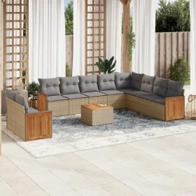 11-teiliges Gartensofa-Set mit beigen synthetischen Rattankissen von , Gartensets - Ref: Foro24-3227802, Preis: 715,22 €, Rab...