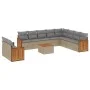 11-piece garden sofa set with beige synthetic rattan cushions by , Garden sets - Ref: Foro24-3227802, Price: 715,40 €, Discou...