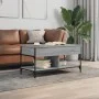Sonoma gray metal engineered wood coffee table 100x50x50 cm by , Coffee table - Ref: Foro24-845369, Price: 82,43 €, Discount: %