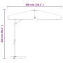 Gartenschirm mit himmelblauem Stahlmast 300 cm von vidaXL, Sonnenschirme - Ref: Foro24-47319, Preis: 110,94 €, Rabatt: %