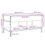 Mesa de centro madera ingeniería metal gris Sonoma 100x50x50 cm de , Mesas de centro - Ref: Foro24-845369, Precio: 83,50 €, D...