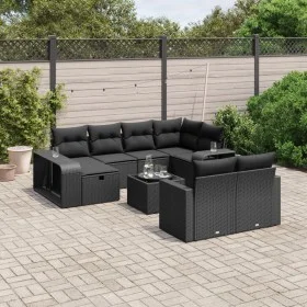 11-piece garden sofa set and black synthetic rattan cushions by , Garden sets - Ref: Foro24-3266245, Price: 641,82 €, Discoun...