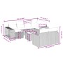 11-teiliges Gartensofa-Set und schwarze synthetische Rattankissen von , Gartensets - Ref: Foro24-3266245, Preis: 617,91 €, Ra...