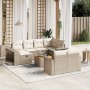 11-teiliges Gartensofa-Set mit beigen synthetischen Rattankissen von , Gartensets - Ref: Foro24-3266258, Preis: 628,72 €, Rab...