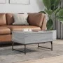 Mesa de centro madera ingeniería metal gris Sonoma 70x50x40 cm de , Mesas de centro - Ref: Foro24-845374, Precio: 63,31 €, De...