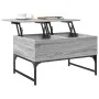 Mesa de centro madera ingeniería metal gris Sonoma 70x50x40 cm de , Mesas de centro - Ref: Foro24-845374, Precio: 63,31 €, De...