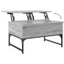 Mesa de centro madera ingeniería metal gris Sonoma 70x50x40 cm de , Mesas de centro - Ref: Foro24-845374, Precio: 64,07 €, De...