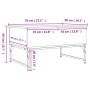 Mesa de centro madera ingeniería metal gris Sonoma 70x50x40 cm de , Mesas de centro - Ref: Foro24-845374, Precio: 64,07 €, De...