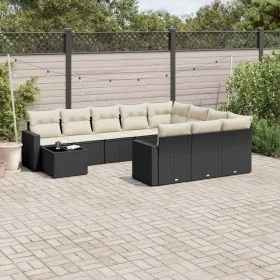 11-piece garden sofa set and black synthetic rattan cushions by , Garden sets - Ref: Foro24-3219516, Price: 643,26 €, Discoun...