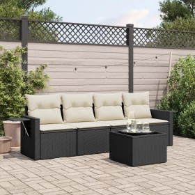Set de muebles de jardín 5 pzas y cojines ratán sintético negro de , Conjuntos de jardín - Ref: Foro24-3219885, Precio: 298,7...
