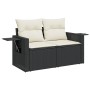 Set de muebles de jardín 5 pzas y cojines ratán sintético negro de , Conjuntos de jardín - Ref: Foro24-3219885, Precio: 293,5...