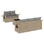 Garden sofa set with cushions 6 pieces beige synthetic rattan by , Garden sets - Ref: Foro24-3219898, Price: 409,90 €, Discou...