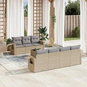Gartensofa-Set mit beigen Kissen 8 Stück PE-Rattan von , Gartensets - Ref: Foro24-3219928, Preis: 503,48 €, Rabatt: %