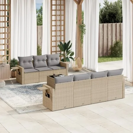 Garden sofa set with beige cushions 8 pcs PE rattan by , Garden sets - Ref: Foro24-3219928, Price: 503,47 €, Discount: %
