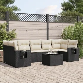 8-piece garden sofa set and black synthetic rattan cushions by , Garden sets - Ref: Foro24-3219935, Price: 501,15 €, Discount: %