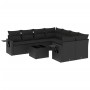 Set de sofás de jardín 8 piezas y cojines ratán sintético negro de , Conjuntos de jardín - Ref: Foro24-3219954, Precio: 566,9...
