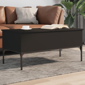 Mesa de centro madera de ingeniería y metal negro 100x50x45 cm de , Mesas de centro - Ref: Foro24-845411, Precio: 66,37 €, De...