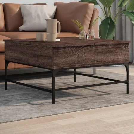 Oak brown engineered wood coffee table 80x80x45 cm by , Coffee table - Ref: Foro24-845405, Price: 85,52 €, Discount: %