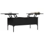 Mesa de centro madera de ingeniería y metal negro 100x50x45 cm de , Mesas de centro - Ref: Foro24-845411, Precio: 65,57 €, De...