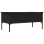 Mesa de centro madera de ingeniería y metal negro 100x50x45 cm de , Mesas de centro - Ref: Foro24-845411, Precio: 65,57 €, De...