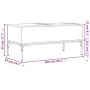 Mesa de centro madera de ingeniería y metal negro 100x50x45 cm de , Mesas de centro - Ref: Foro24-845411, Precio: 65,57 €, De...