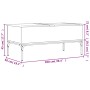 Mesa de centro madera de ingeniería y metal negro 100x50x45 cm de , Mesas de centro - Ref: Foro24-845411, Precio: 66,37 €, De...
