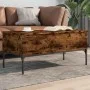 Mesa de centro madera ingeniería metal roble humo 100x50x45cm de , Mesas de centro - Ref: Foro24-845413, Precio: 64,93 €, Des...