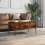 Couchtisch aus Holzwerkstoff, Raucheiche aus Metall, 100 x 50 x 45 cm von , Couchtisch - Ref: Foro24-845413, Preis: 65,69 €, ...